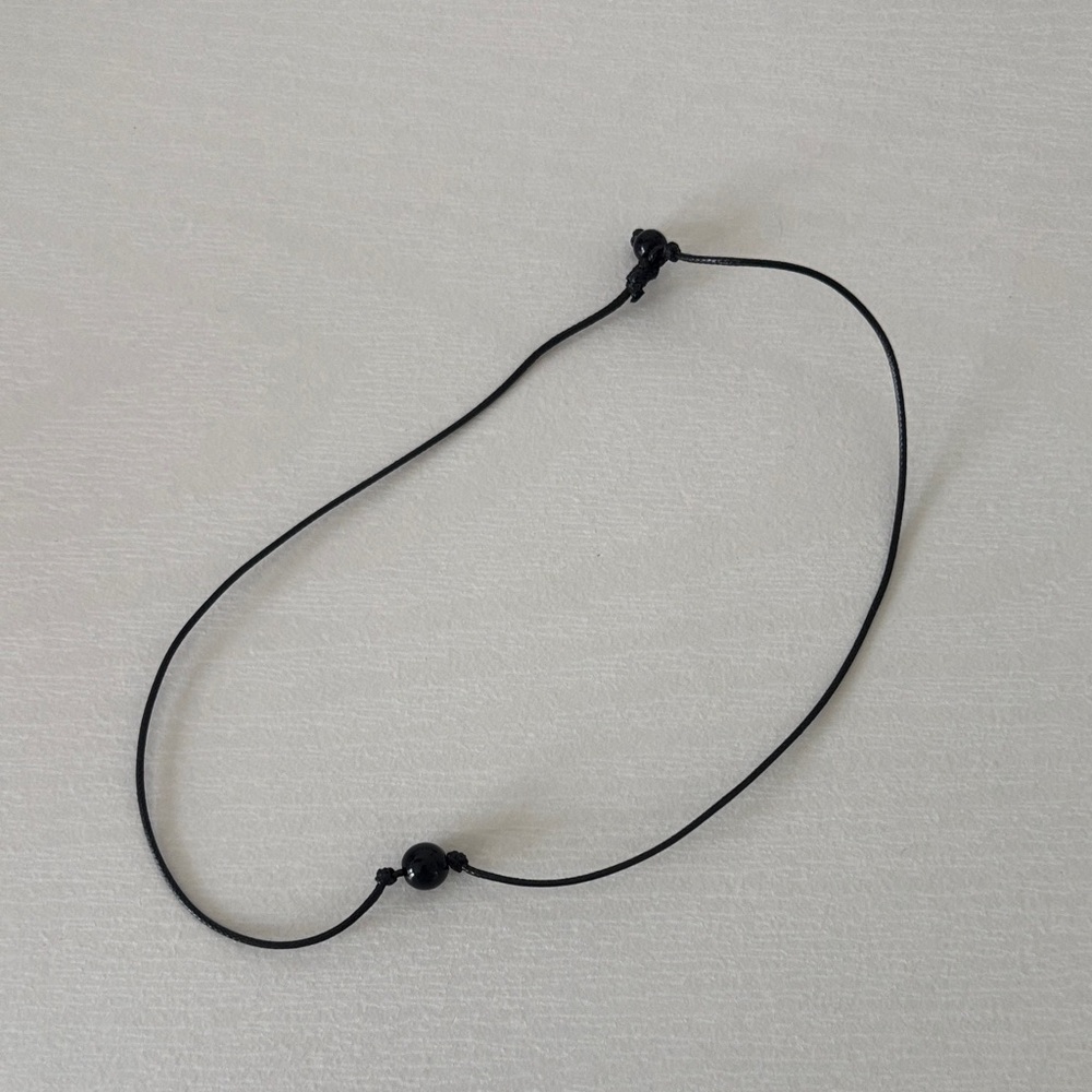 Elegant Black Cord Necklace